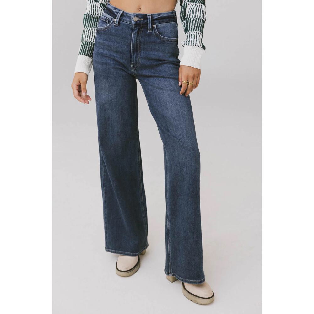 NEW Bohme Blayden Dark Wash Wide Leg Jeans Size 29